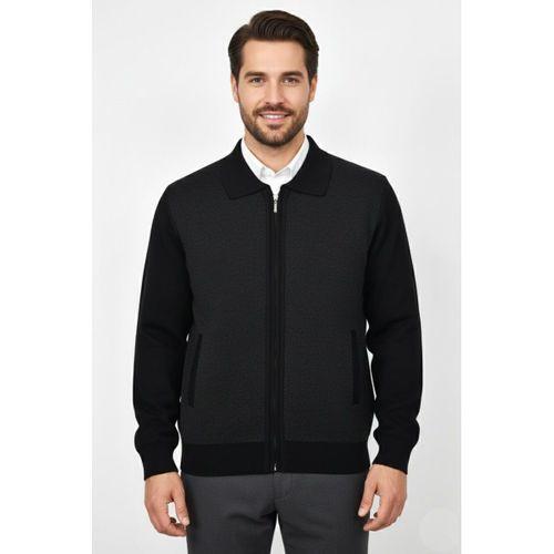 Erkek Polo Yaka Astarlı Triko Mont Fermuarlı BGL-ST04830