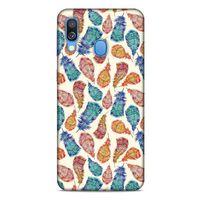 Samsung Galaxy A40 Kılıf Desenli Özel Seri Tüyler (36) Glitter Kılıf