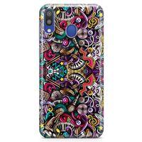 Samsung Galaxy M20 Kılıf Youtuber Doodle Arka Kapak Koruma Desenli Full Koruyucu