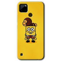 Realme C21 Kılıf Baskılı Arka Kapak - Sünger Bob +Tam Ekran Koruyucu