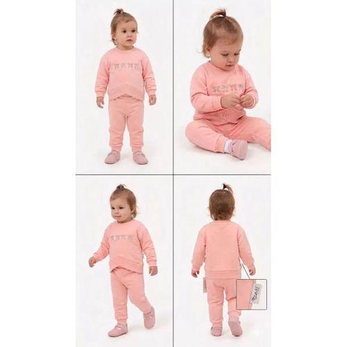 6/24 Ay Nakışlı Penye Bebek Takımı