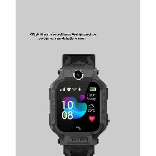 S10 Akıllı Çocuk Saati Siyah Tasarım Adımsayar Ve Alarm Fonksiyonu