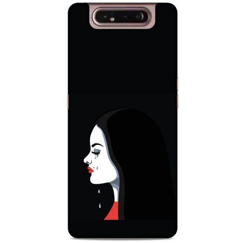 Samsung Galaxy A80 Kılıf Depresyon (29) Arka Koruma Kılıfı Pembe