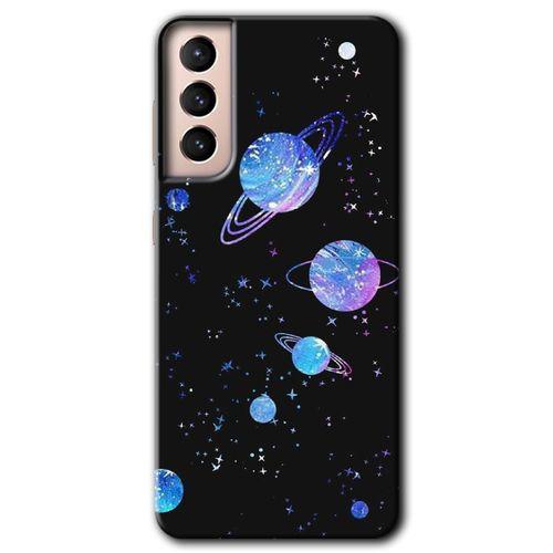 Potkal Hediye Fabrikası Samsung Galaxy S21 Plus HD Baskılı Kılıf + 9D Tam Ekran Koruyucu - Samanyolu Galaksi