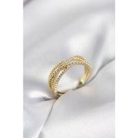 Gold Renk Sarmal Model Kadın Yüzük