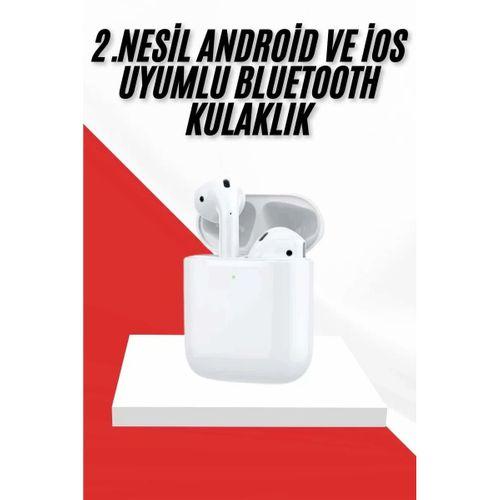 2. Nesil Bluetooth Android Ve İos Uyumlu Kablosuz Kulaklık Çağrı Cevaplama