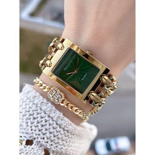 Ferrucci Zincir Tasarım 2 Yıl Garantili 3 Atm Suya Dayanıklı Kadın Kol Saati+Bileklik Z.03649.2