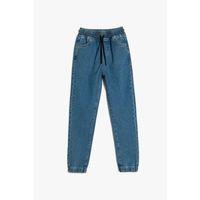 Koton Erkek Çocuk Kot Pantolon Jogger Beli Lastikli Cepli Pamuklu - Jegging Jean