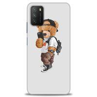 Xiaomi Poco M3 Kılıf HD Baskılı Kılıf - Teddy Bear Cool + Tam Ekran Koruyucu