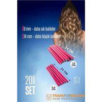Modacar Sosis Latex Bigudi - Isısız Saç Bigudisi 8 ve 18 mm 20 Adet