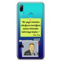 Huawei Y7 2019 Kılıf Caps-Elon Musk Arka Kapak Koruma Desenli Full Koruyucu