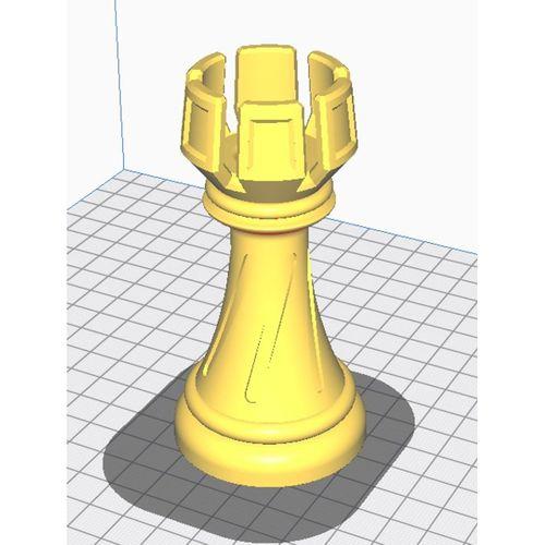 Satranç Kale Kalem Tutucu PLA Baskı 01156