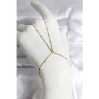 316L Çelik Gold Renk Parçalı Ezme Zincir Model Kadın Şahmeran