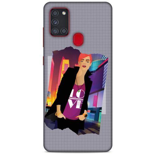 Sokak Modası 52 Samsung Galaxy A21s Kılıf Desenli Silikon