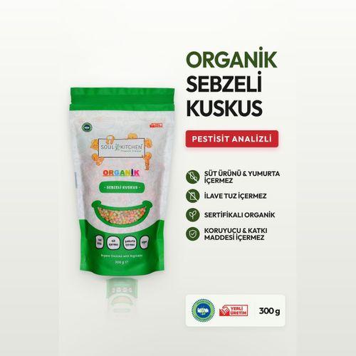 Organik Sebzeli Kuskus 300gr (İlave Tuzsuz) (Vegan)