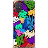 Samsung Galaxy A51 Kılıf HD Baskılı Kılıf - Karalama + Tam Ekran Koruyucu