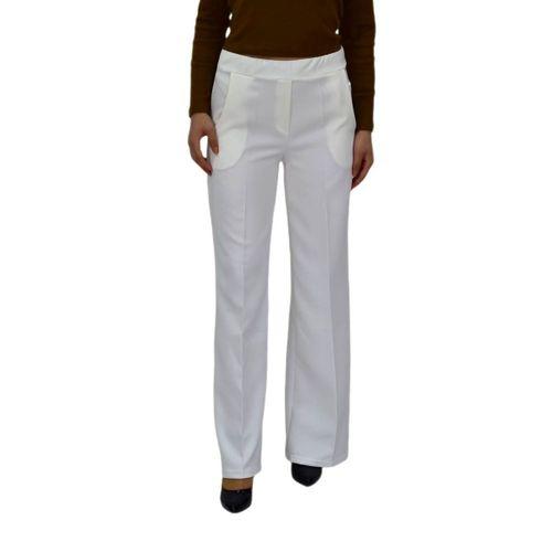 Kadın Bol Paça Beli Lastikli Kumaş Pantolon BGL-ST04322