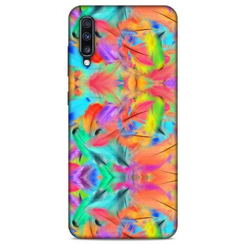 Samsung Galaxy A70s Kılıf Desenli Özel Seri Tüyler (32) Soft Silikon Kılıf