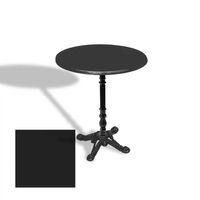 Dockers Çipa 1004 Döküm Ayak Yuvarlak Masa Çap 90cm - (Werzalit, Wermodin ve Allzalit Tabla) - Siyah