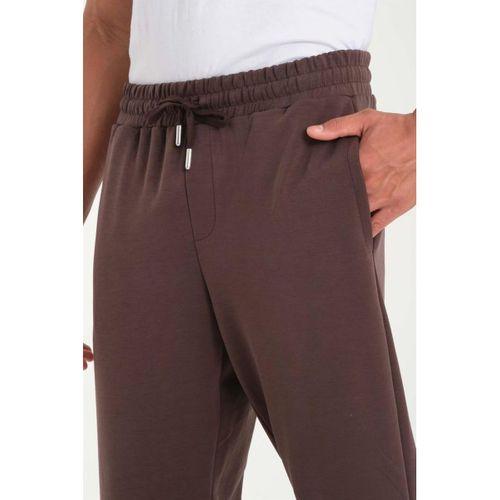 Scuba Modal Kumaş Relaxed Fit Erkek Eşofman Altı Pantolon - Kahve