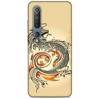Xiaomi Mi 10 Kılıf Dragons (27) Tasarımlı Kılıf Siyah Ejderha Dövmesi