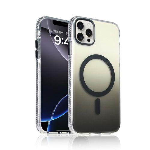 Apple iPhone 14 Pro Max Kılıf M-safe Şarj Özellikli Transparan Renk Geçişli Zore Toros Kapak