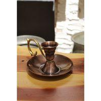 Turna Bakır Elit Mumluk & El Şamdanı Kendinden Iğneli Mum Hediyeli Oksit Turna2619-3