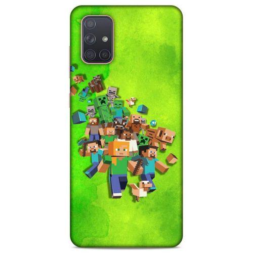 Lopard Samsung Galaxy A71 Uyumlu Kılıf PiXel (28) Arka Kapak Steve Karakter