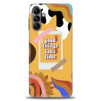 Samsung Galaxy A04S Kılıf HD Baskılı Kılıf - Take Time + Tam Ekran Koruyucu