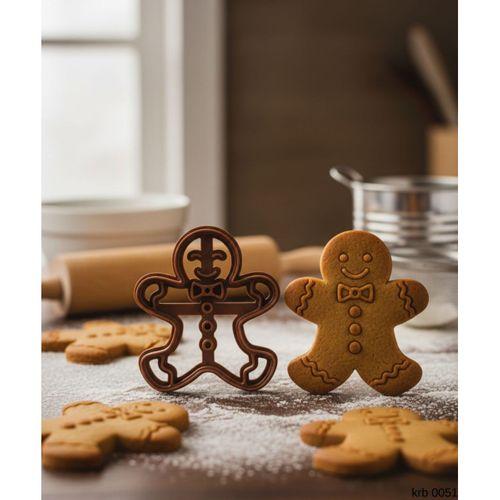 Zencefilli Adam Figürlü Kurabiye Kalıbı ve Hamur Kesici – Şeker Hamuru ve Oyun Hamuru İçin Tek Parça Kalıp