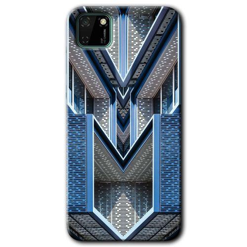 Huawei Y5P HD Baskılı Kılıf + 9D Tam Ekran Koruyucu - Retro Building