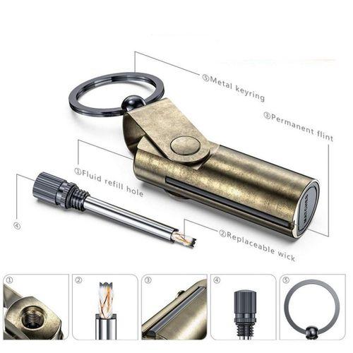 Benzinli Anahtarlık Survive Kibrit Çakmak Antik Renk