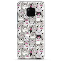 Lopard General Mobile GM 20 Pro Uyumlu Kılıf Kediler (32) Soft Silikon Kılıf Pembe Burun
