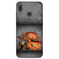 Lopard Huawei Y9 2019 Uyumlu Kılıf PickUpX (50) Shockproof Kılıf Orange Car