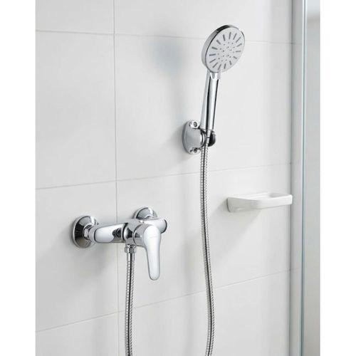 4 Fonksiyonlu Krem El Duşu Seti Spiral Hortum Ve Duş Askısı