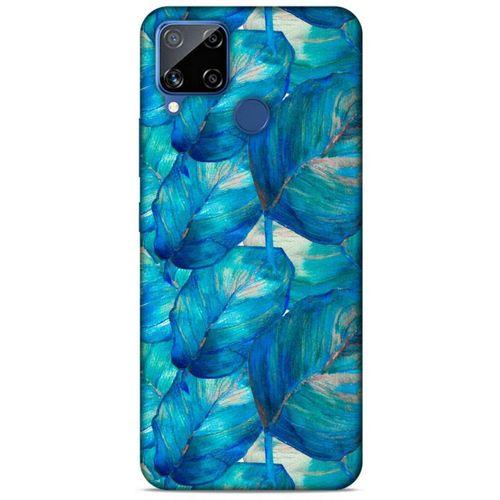 Realme C15 Uyumlu Kılıf Mavi Delisi (47) Crystal Flex Kılıf Yaprak