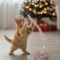 Yılbaşı Temalı Kedi Oyun Oltası