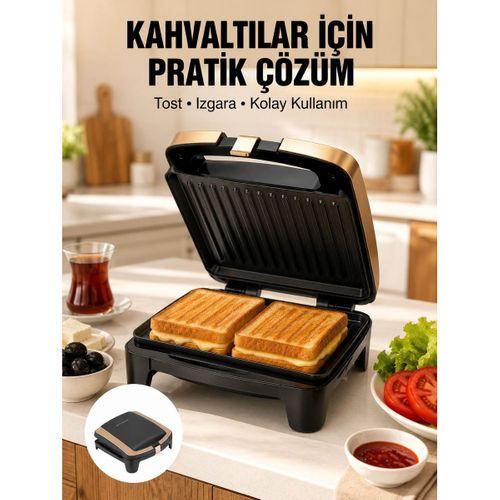 Tost Makinesi Yapışmaz Plaka 1500 Watt Güçlü Performans Yeni Nesil