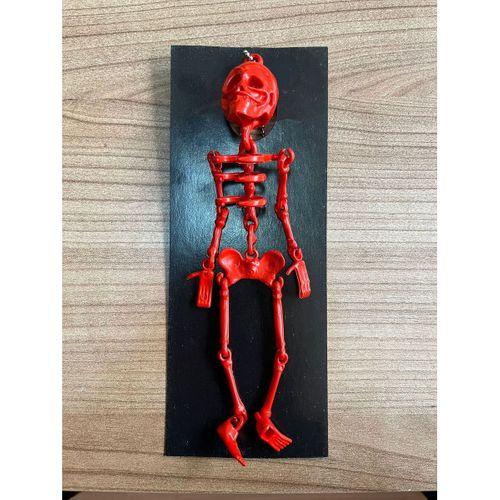 AYNA SÜSÜ İSKELET OYNAR EKLEMLİ MÜZİK RİTMİYLE DANS EDEN İSKELET KIRMIZI