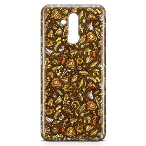 Huawei Mate 20 Lite Kılıf Maskeli Balo Doodle Arka Kapak Koruma Desenli Full Koruyucu