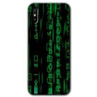 Xiaomi Redmi 9A HD Baskılı Kılıf + 9D Tam Ekran Koruyucu - Matrix