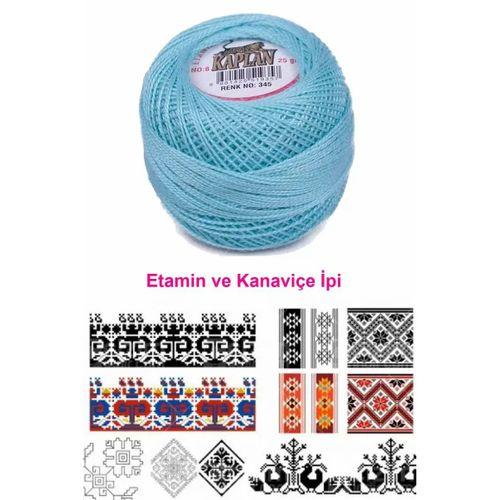Kaplan Etamin Ve Kanaviçe İpi 8 No Kod/Renk: 345 - Royaleks