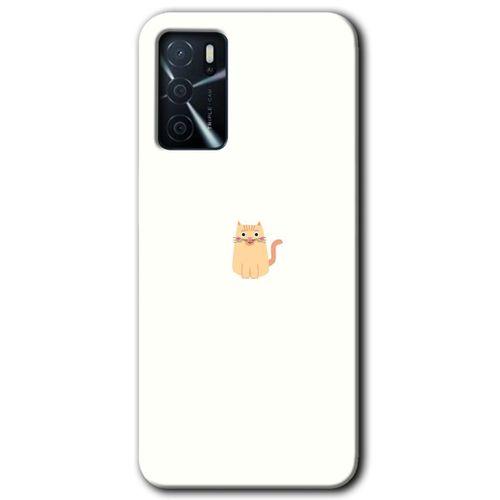 Oppo A16 HD Baskılı Kılıf + 9D Tam Ekran Koruyucu - Cat Minimalism