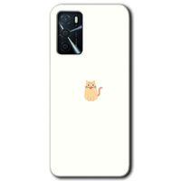 Oppo A16 HD Baskılı Kılıf + 9D Tam Ekran Koruyucu - Cat Minimalism