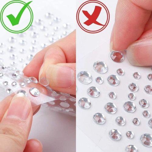 Taş Sticker Beyaz İnci Kalpler Yapışkanlı Saç , Yüz Ve Tırnak Taşı Yılbaşı Süs Dekor Işıltılı Parlak