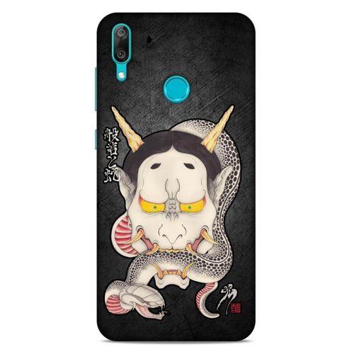 Lopard Huawei Y7 2019 Uyumlu Kılıf Tattoo's (50) Shockproof Kılıf Hannya Kijo Dövme