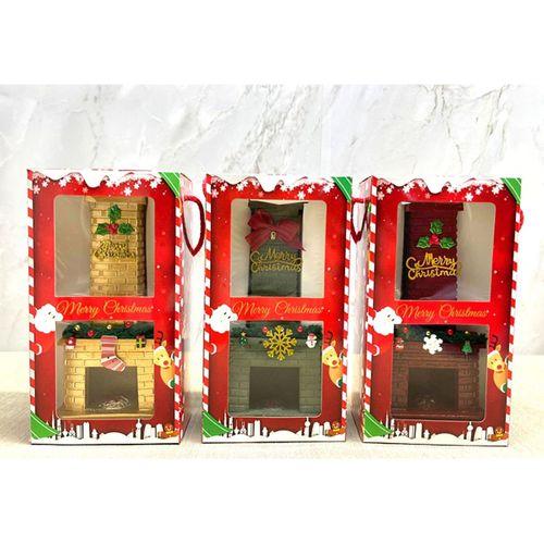 Noel Temalı Polyester Şömine Tütsülük