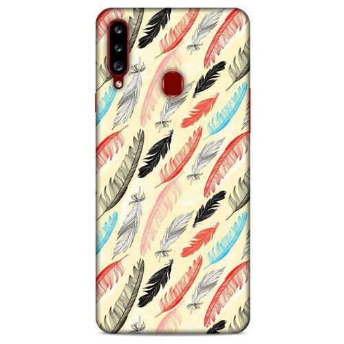 Samsung Galaxy A20s Kılıf Desenli Özel Seri Tüyler (48) Bumper Kılıf