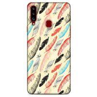 Samsung Galaxy A20s Kılıf Desenli Özel Seri Tüyler (48) Bumper Kılıf