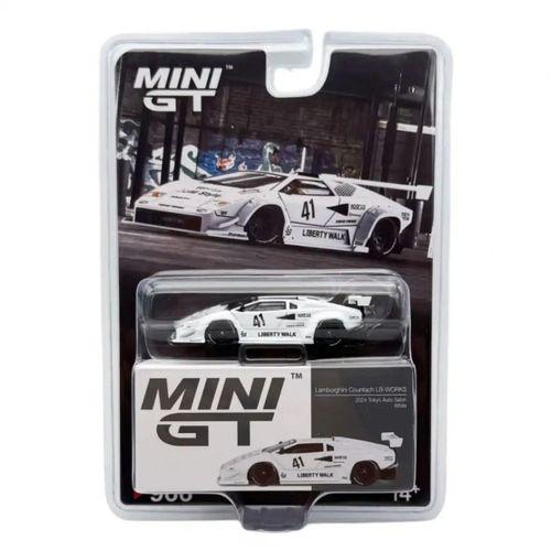 Eğitici Çocuk Mini GT 1/64 Lamborghini Countach LB-WORKS White 2024 Tokyo Auto Salon - Blister Paket